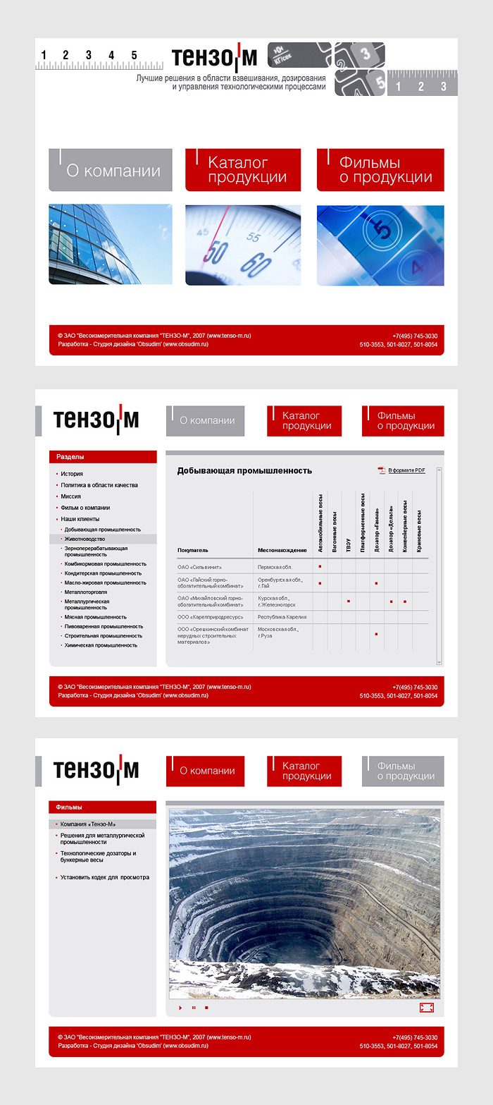 Разработка электронного каталога для весоизмерительной компании Тензо-М