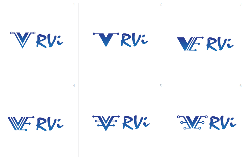 примеры логотипов RVi в рамках концепции №1