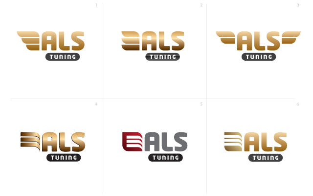 варианты логотипа АЛС-Тюнинг