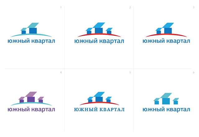вариации логотипа южный квартал